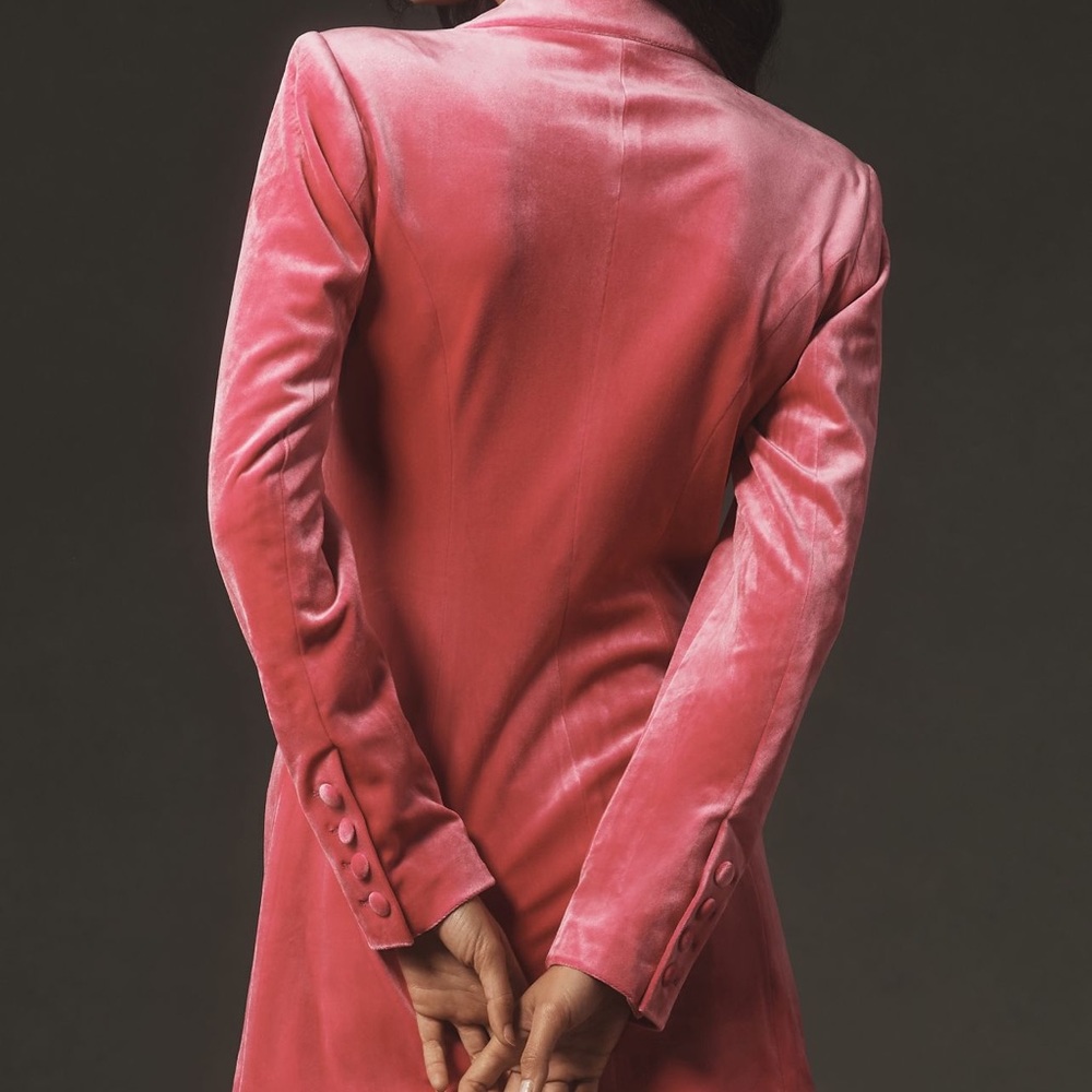 GOOD AMERICAN VELVET BLAZER MINI DRESS - Picture 4 of 9